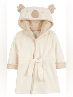 Carter's Cream Hooded Kids Bathrobe with Koala Ears NWOT